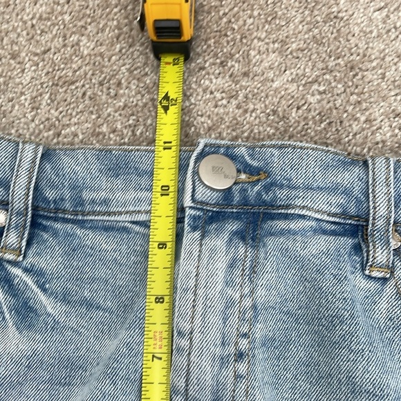 1822 Denim Dad Distressed High Waist Denim Cutoff Shorts - Picture 9 of 9